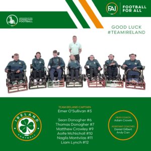 irish team taking part in the EPFA nations cup photographed. 